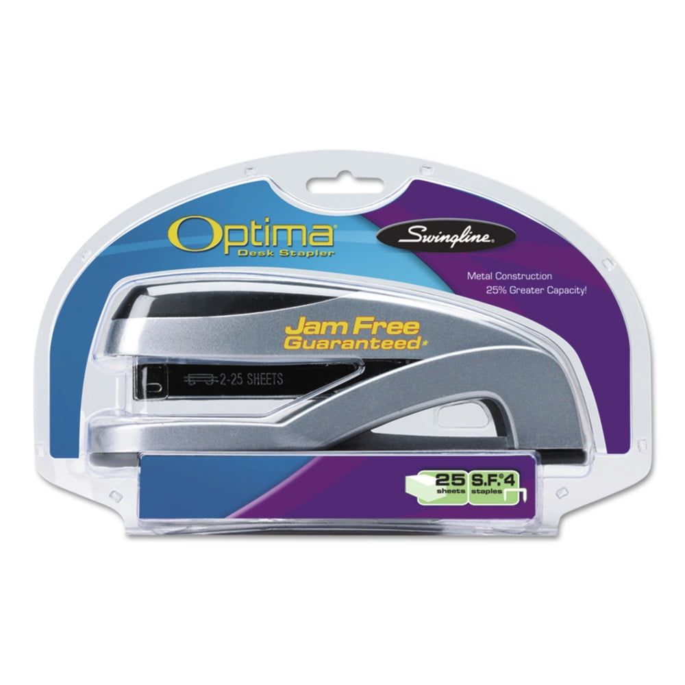 Swingline Optima Desk Stapler, Full Strip, 25-Sheet Capacity, Silver - SJB-DIAMOND ELITES