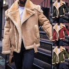 New Men's Suede Motorcycle Warmth Padded Jacket Pi-Mart