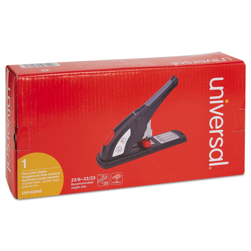 Heavy-Duty Stapler, 200-Sheet Capacity, Black/Graphite/Red - SJB-DIAMOND ELITES