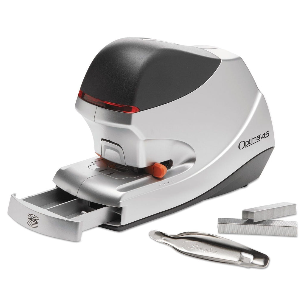 Swingline? Optima 45 Electric Stapler, 45-Sheet Capacity, Silver - SJB-DIAMOND ELITES