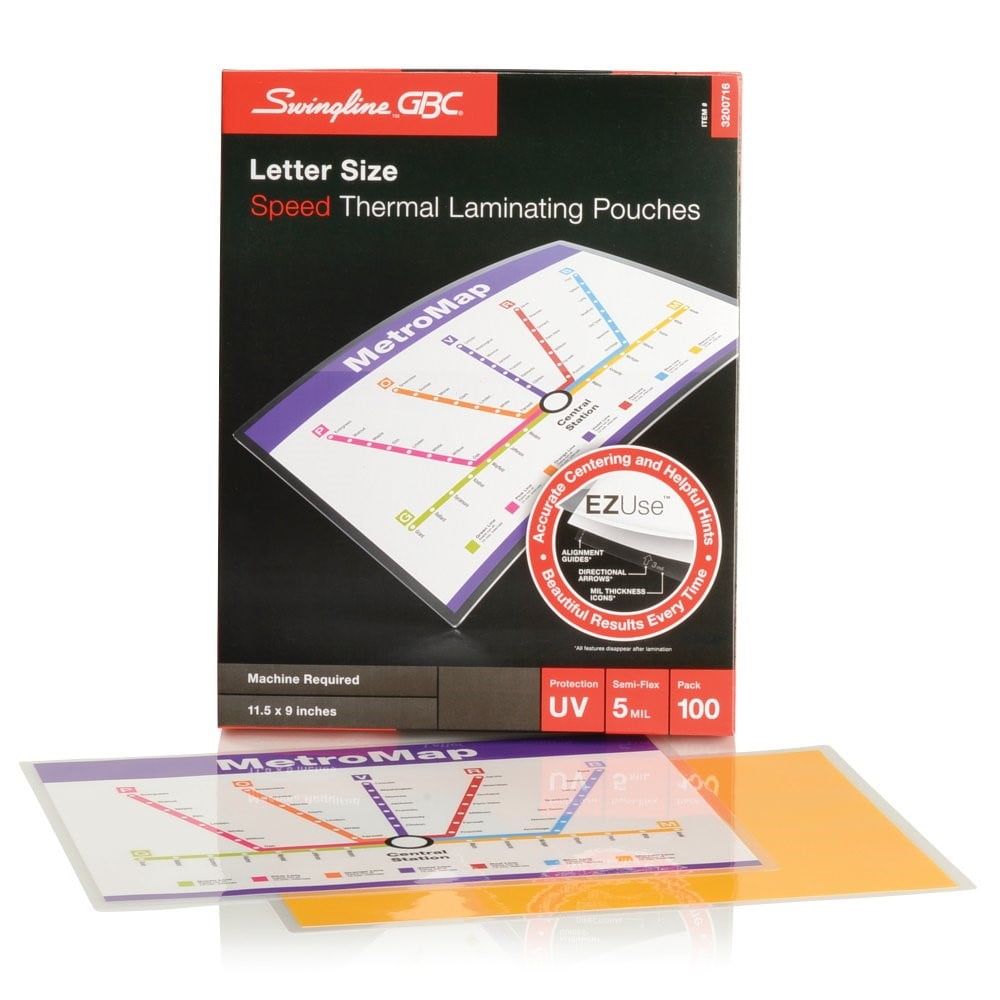 Swingline HeaSeal Laminating Pouches, Letter Size, 100 Count