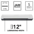 Swingline Inspire Plus Thermal Pouch Laminator, 12 1/2" Max Width, 5 Minute Warm-up, 3-5 Mil