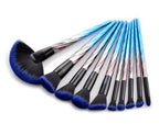 A 10pcs Pro Makeup Brush Set -  Blue Color Family Pi-Mart