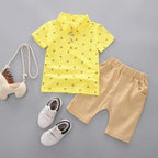 Modern Luxury Baby Boys T shirt And Shorts Anchor Printed Children's Clothing in Elegant  Deisgn