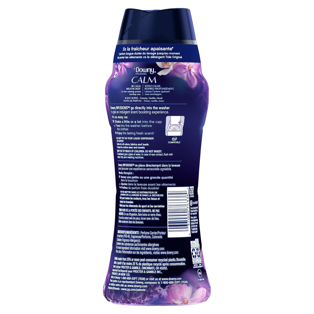 Downy Infusions In-Wash Scent Booster Beads, Calm, Lavender & Vanilla Bean, 14.8 oz