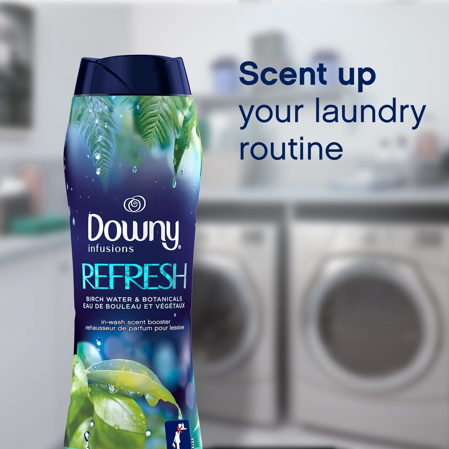 Downy Infusions in-Wash Scent Booster Beads, Refresh, Birch Water & Botanicals, 20.1 oz