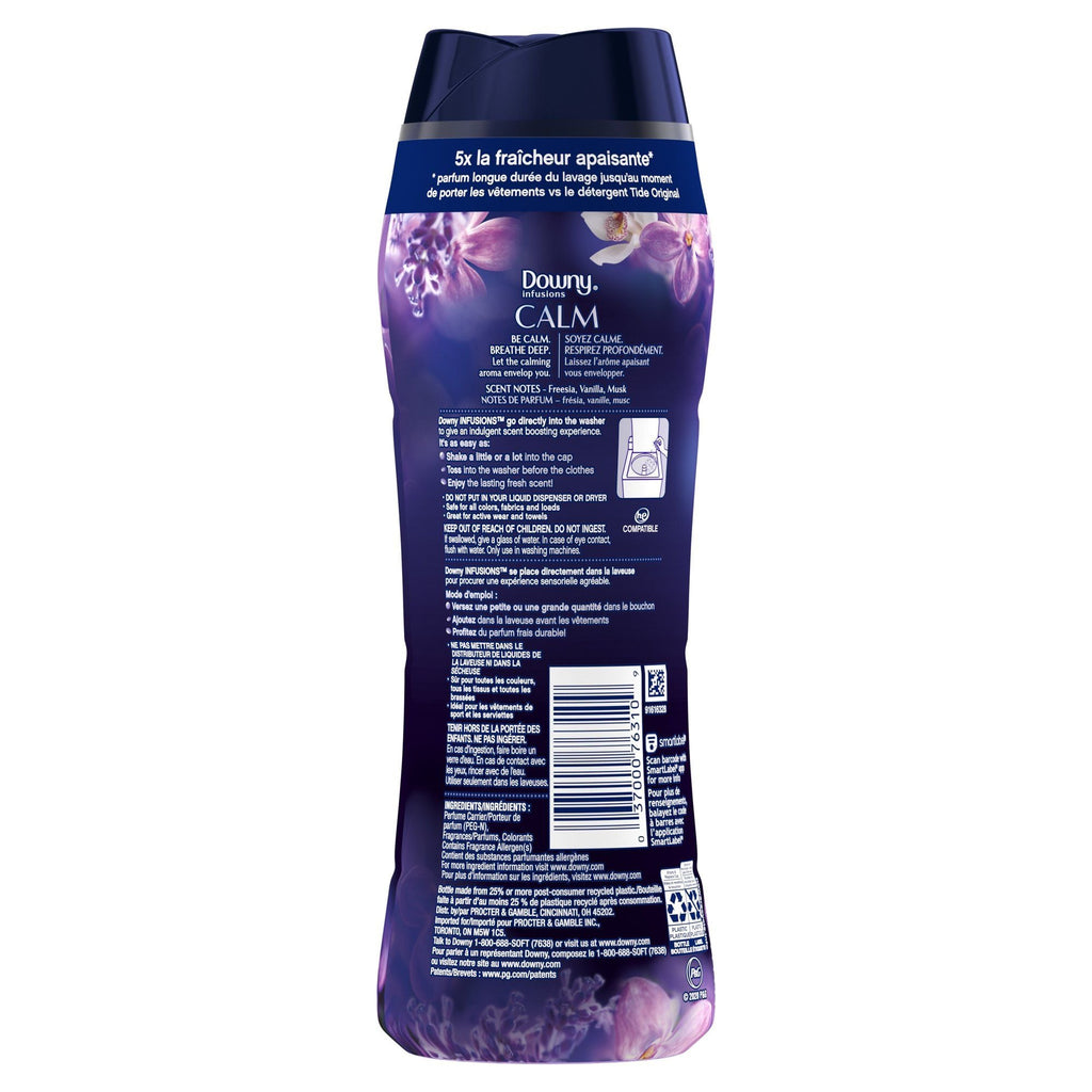 Downy Infusions In-Wash Scent Booster Beads, Calm, Lavender & Vanilla Bean, 10 oz