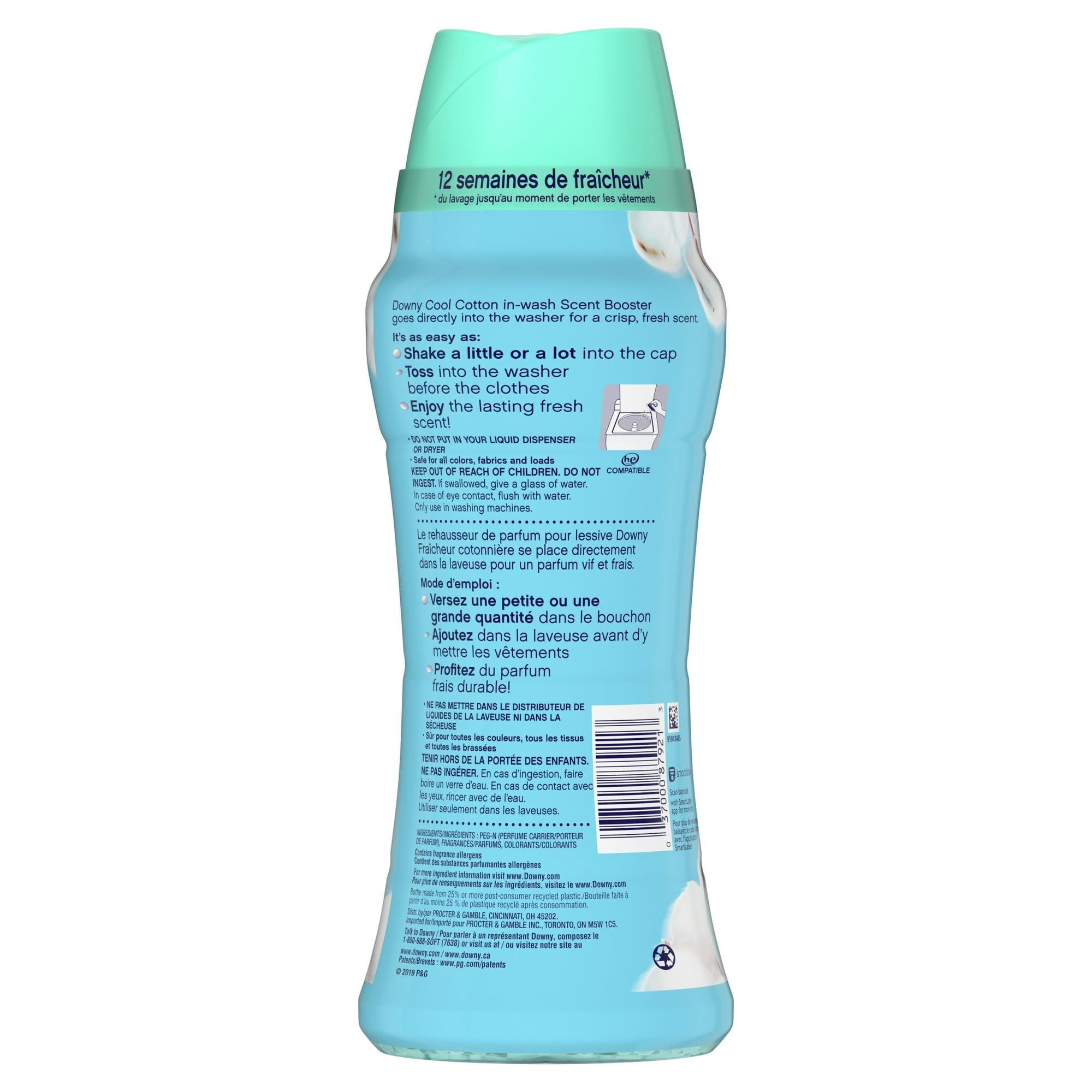 Downy In-Wash Scent Booster Beads, Cool Cotton, 14.8 oz