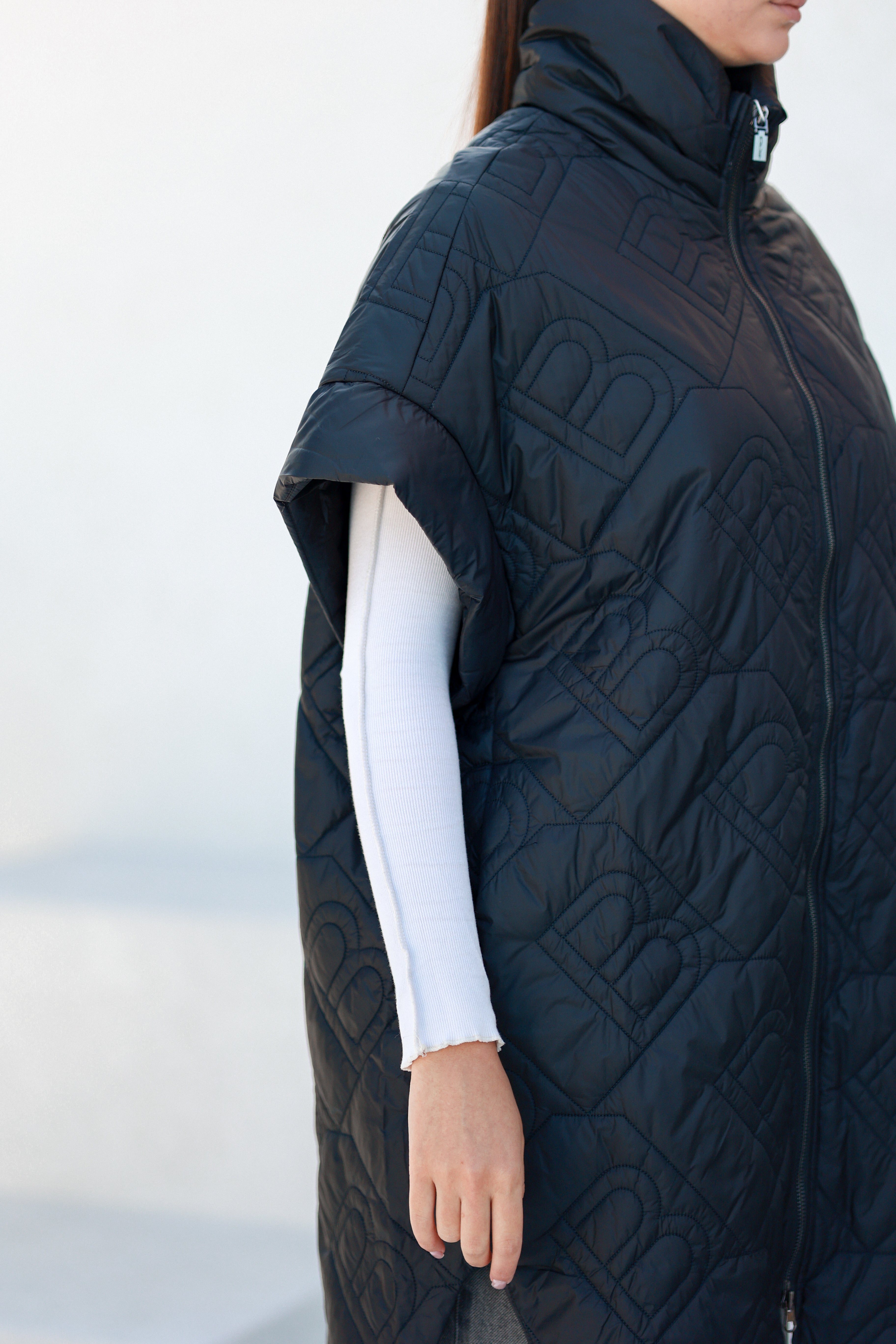 Pre-Order. Re-Stock Ships February 2026. Bianca Relaxed Fit Embossed Vest