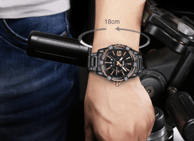 Men's  Luxury Stainless steal Waterproof Watch With Day And Date Display Unique Design Perfect Gift In Modern Metal Men  Wrist Watch Design - SJB-DIAMOND ELITES