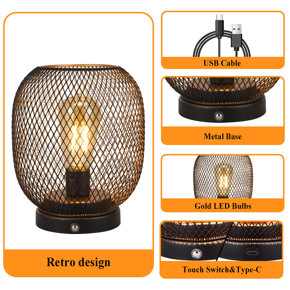 JHY DESIGN's 7"H Touch Adjustable Table Lamp(Metal Base, Bronze Round) Lootquake LLC