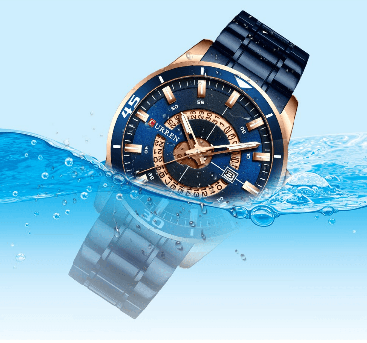 Men's  Modern Sports Waterproof Watch Luxury Unique Design  Fluorescent Hands Perfect Gift Stevvex