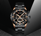 Men's Sports  Waterproof Stainless Steel Watch With Chronometers And Special Date Display Unique Design Perfect Gift Stevvex