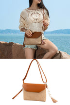 Tassel straw small crossbody bag seaside beach bag holiday crossbody shoulder bag evening clutch bag ladies - SJB-DIAMOND ELITES