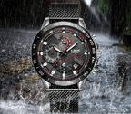 Men's Sports Waterproof Watch With  Stainless Steel Bracelet Unique Design Perfect Gift For Your Man Stevvex
