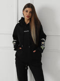 Women's Solid Color Floral Long Sleeved Sweatshirt - SJB-DIAMOND ELITES