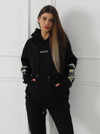 Women's Solid Color Floral Long Sleeved Sweatshirt - SJB-DIAMOND ELITES