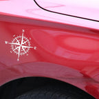 15cm*15cm Art Design Vinyl Compass Sticker Vinyl Decal Sticker Compass Stickers Decal for Car Hood Auto Body Side Door Compass Graphics Car Stickers Waterproof Vinyl Stripe Decal Sticker Car Stickers Decals Black/Silver Stevvex