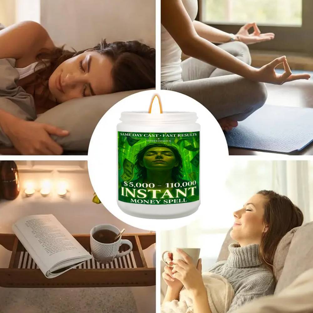 1pc 5. 3 Oz Instant Money Spell Casting Scented Candle Soybean Wax Gift Idea For Women Men Adult Bestie Coworker Husband Wife Him Her Son Daughter Dad Mum Sister Brother Family On Birthday Xmas New Year Funny Unique Essential Lootquake LLC