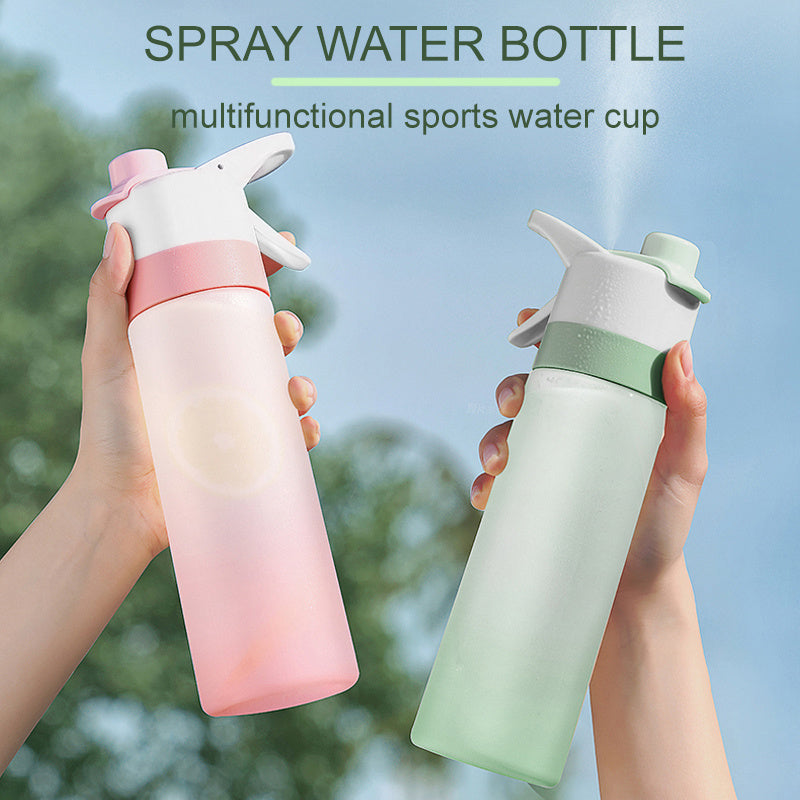 Spray Water Bottle For Girls Outdoor Sport Fitness Water Cup Large Capacity Spray Bottle Drinkware Travel Bottles Kitchen Gadgets Pi-Mart
