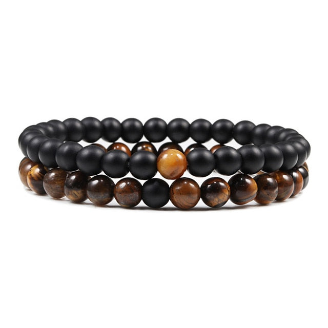 Tiger Eye Beaded Couples Bracelets - SJB-DIAMOND ELITES