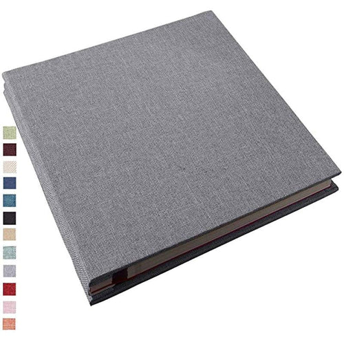 16-inch 20 Pages Self Adhesive Photo Album DIY Scrapbook Rustic Linen Cloth Cover Personalize Album for Wedding Memory Album  Home Decor House Decoration DIY Memorable Gifts For Loved Ones Stevvex