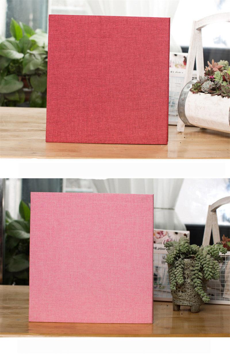 16-inch 20 Pages Self Adhesive Photo Album DIY Scrapbook Rustic Linen Cloth Cover Personalize Album for Wedding Memory Album  Home Decor House Decoration DIY Memorable Gifts For Loved Ones Stevvex