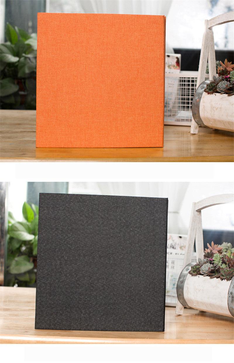 16-inch 20 Pages Self Adhesive Photo Album DIY Scrapbook Rustic Linen Cloth Cover Personalize Album for Wedding Memory Album  Home Decor House Decoration DIY Memorable Gifts For Loved Ones Stevvex