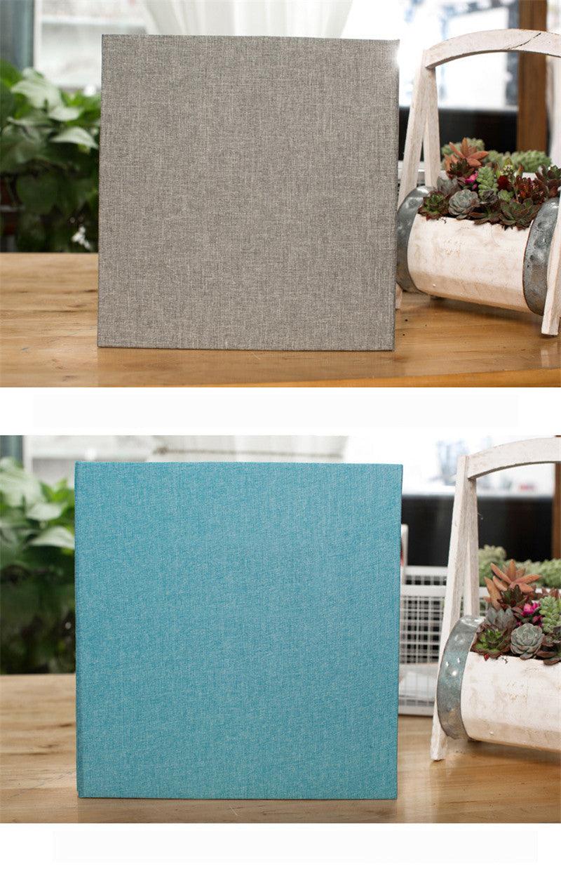 16-inch 20 Pages Self Adhesive Photo Album DIY Scrapbook Rustic Linen Cloth Cover Personalize Album for Wedding Memory Album  Home Decor House Decoration DIY Memorable Gifts For Loved Ones Stevvex