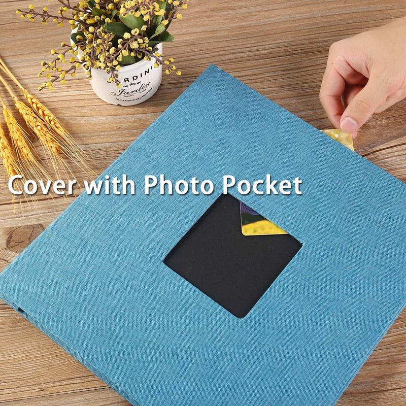16 inch Linen DIY Photo Album Lovers Birthday Gift Wedding Photos Baby Photo Album Scrapbook DIY Photo Albums Family Scrapbook Albums Family Anniversary Gift For Couple Stevvex