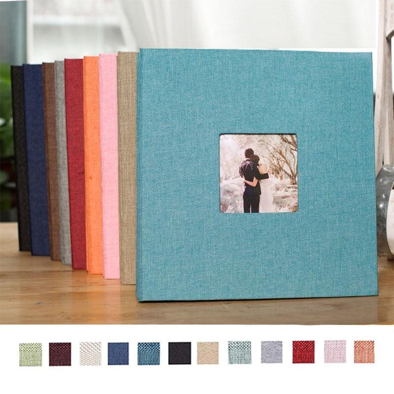 16 inch Linen DIY Photo Album Lovers Birthday Gift Wedding Photos Baby Photo Album Scrapbook DIY Photo Albums Family Scrapbook Albums Family Anniversary Gift For Couple Stevvex