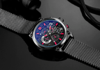 Men's Multifunction Analog Quartz Watches Waterproof Wrist Watch With Stainless Steel Mesh Band Excellent Design Perfect Gift - SJB-DIAMOND ELITES