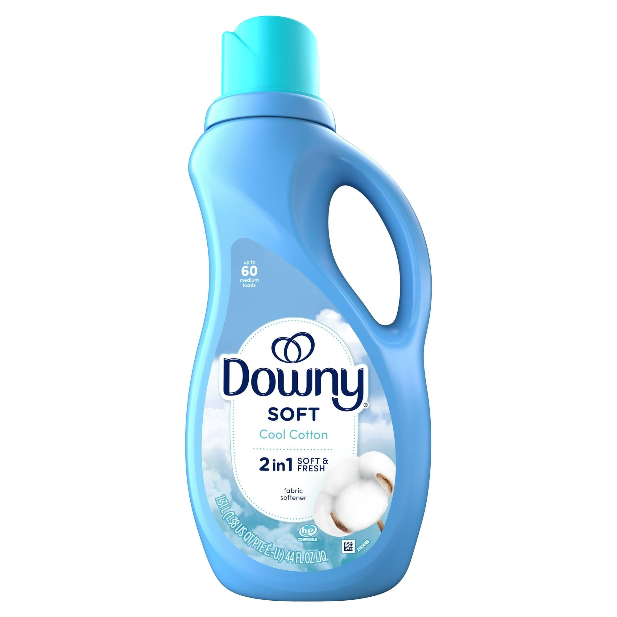 Downy Liquid Fabric Softener, Cool Cotton Scent, 44 fl oz, 60 Loads