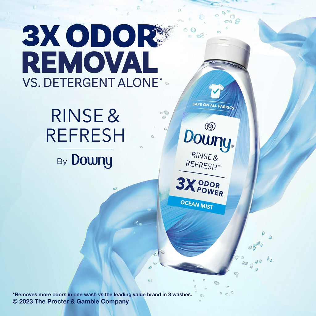 Downy Rinse & Refresh Laundry Odor Remover and Fabric Softener, Ocean Mist, 48 fl oz, 70 Loads