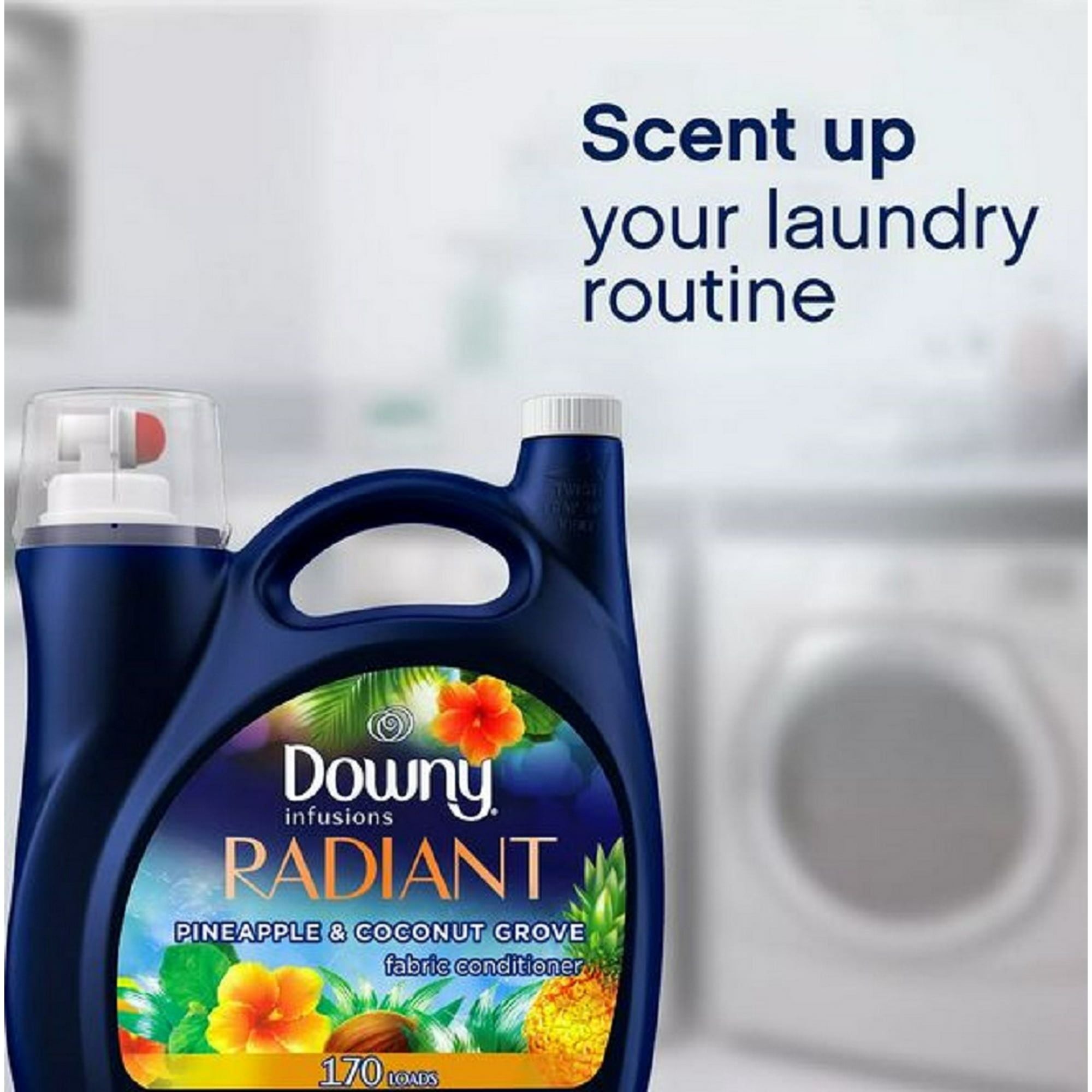 Downy Infusions Liquid Fabric Softener, Pineapple & Coconut (115 Oz, 170 Loads)