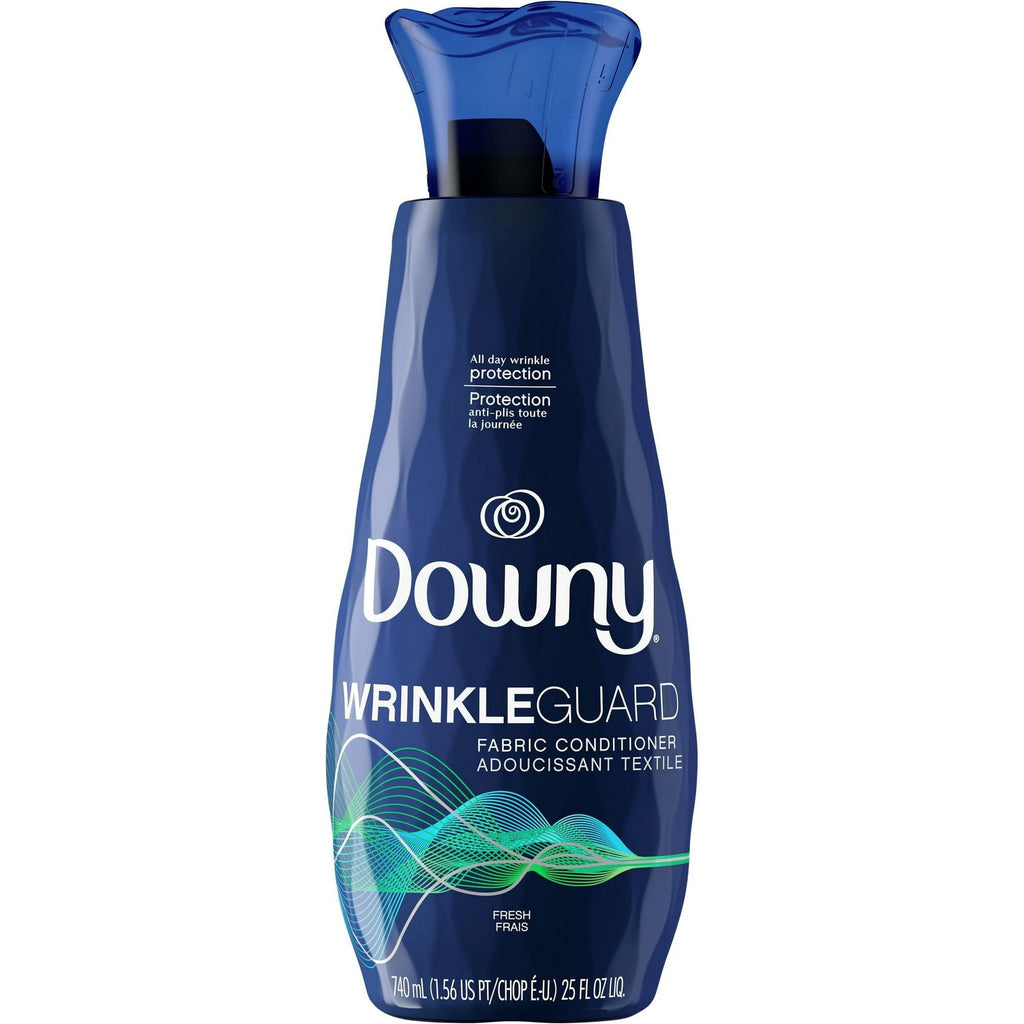 Downy WrinkleGuard - Freshener / Softener - liquid - bottle - 25 fl.oz - 24 loads - fresh and clean - machine ready