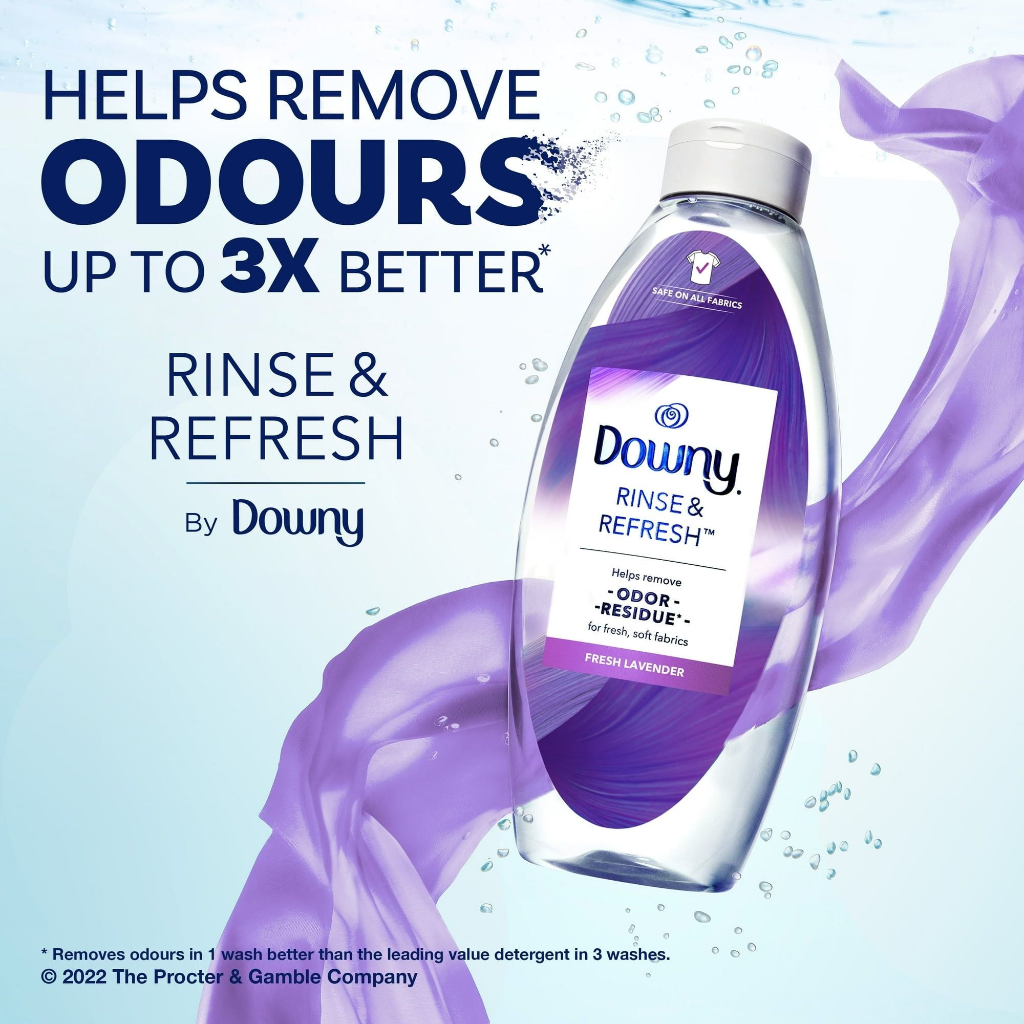 Downy Rinse & Refresh Laundry Odor Remover and Fabric Softener, Fresh Lavender, 48 fl oz, 70 Loads