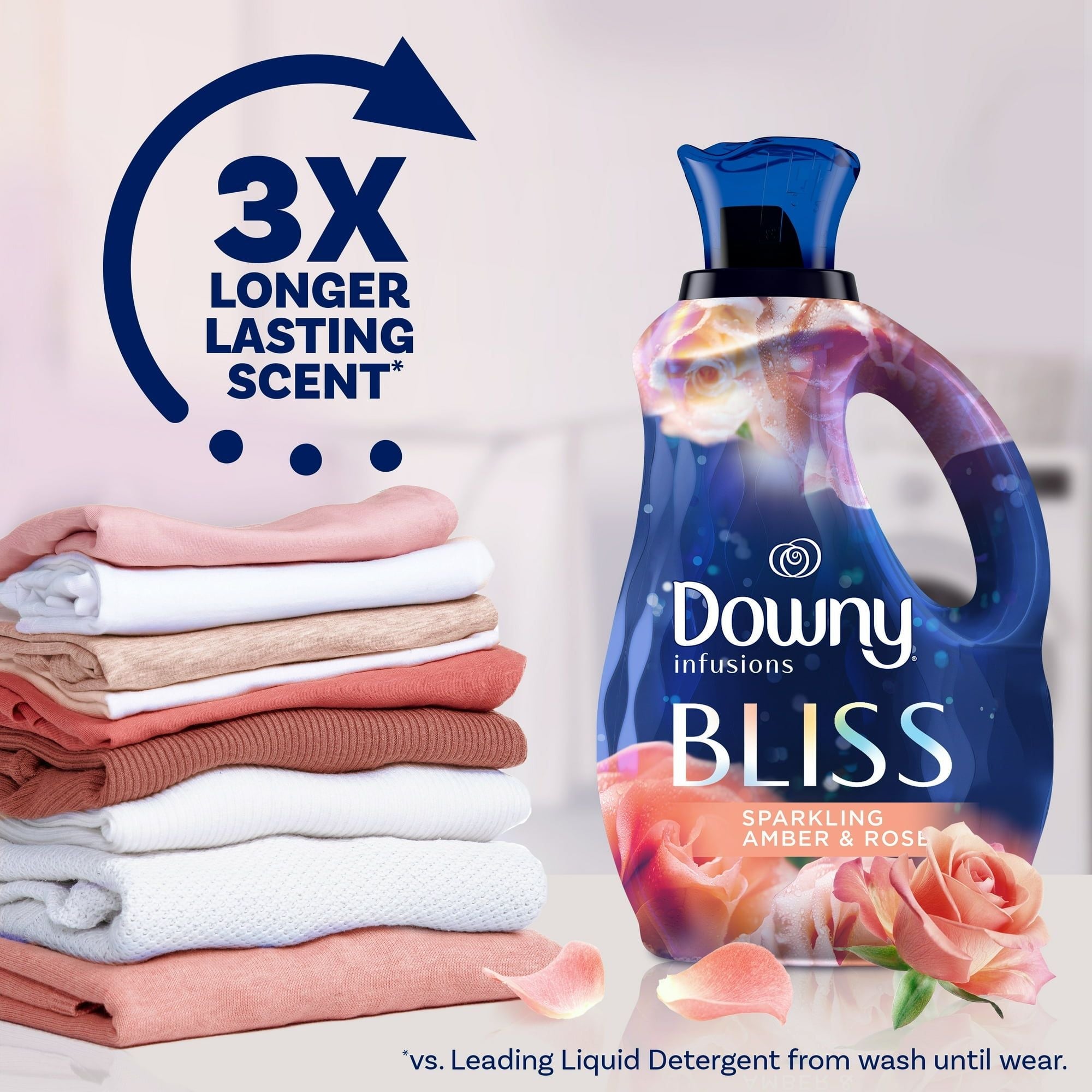 Downy Infusions, Bliss Sparkling Amber, 48 Load Liquid Fabric Softener, 32 fl oz