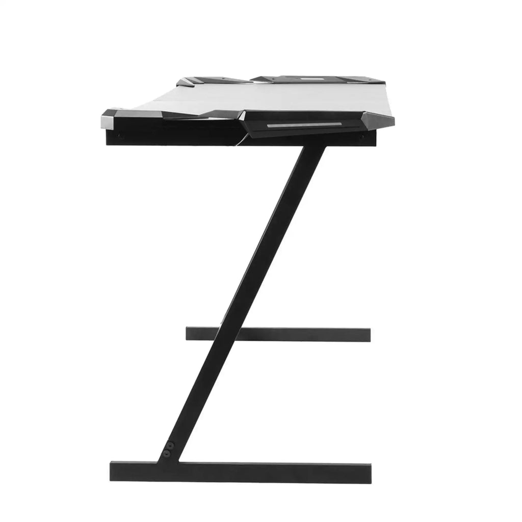 Z Shaped Large Computer Table PC Gaming Desk with RGB LED Light Home Furniture Gaming Supplies - SJB-DIAMOND ELITES