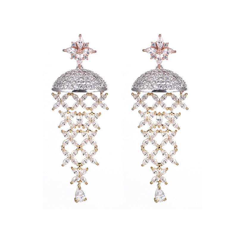 Women's Fashion Personality Flower Earrings Pi-Mart