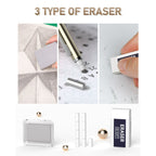 Nicpro 6 Pcs Metal Mechanical Pencils, Drafting Pencil 0.5 mm & 0.7 mm & 0.9 mm & 3 Pcs 2mm Lead Holder (6B 4B 2B HB 2H 4H Colors) with 20 Tube Lead Refills Case EasyOptionXY LLC