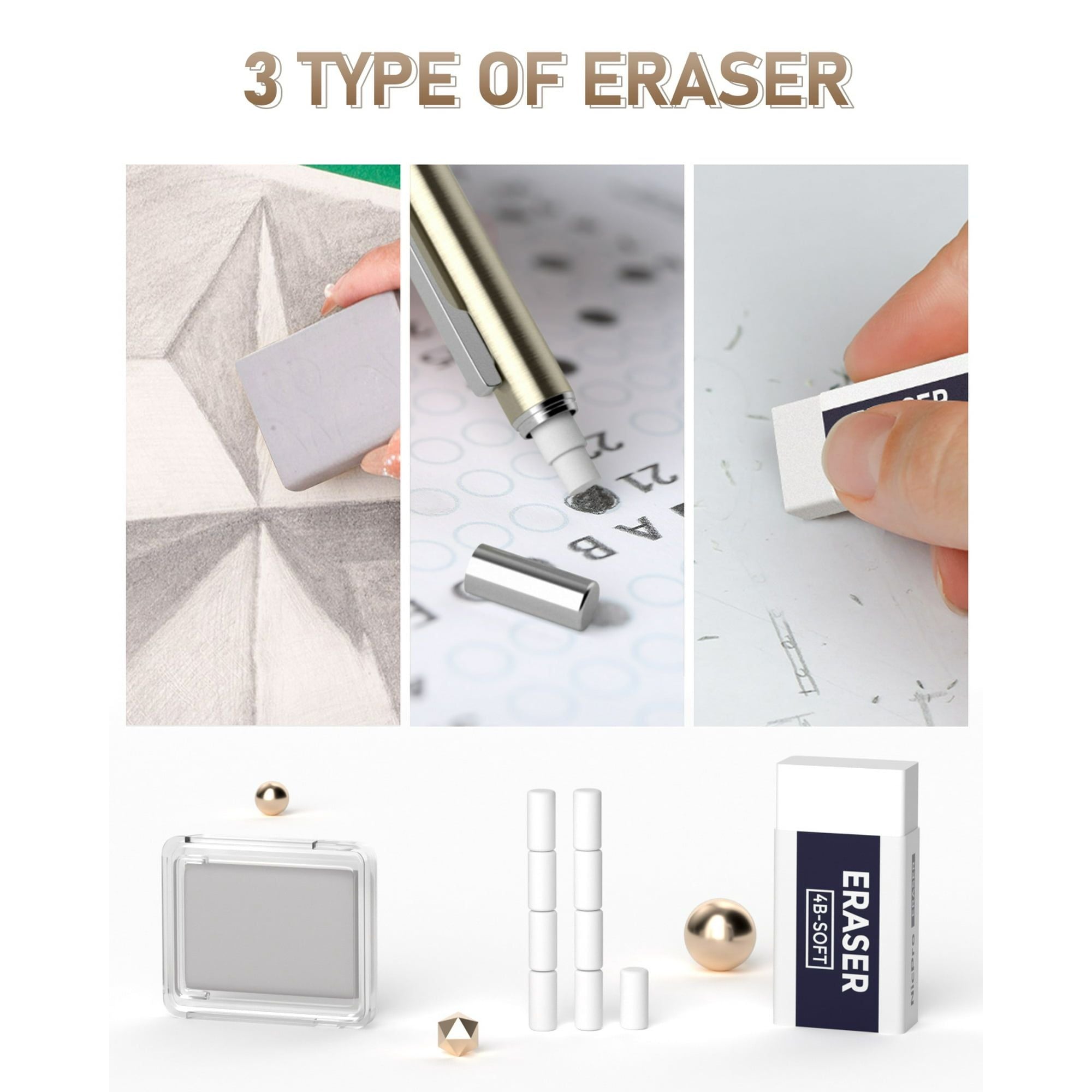 Nicpro 6 Pcs Metal Mechanical Pencils, Drafting Pencil 0.5 mm & 0.7 mm & 0.9 mm & 3 Pcs 2mm Lead Holder (6B 4B 2B HB 2H 4H Colors) with 20 Tube Lead Refills Case EasyOptionXY LLC