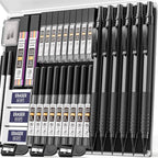 Nicpro 35PCS Metal Mechanical Pencils Set, Art Drafting Pencil 0.5, 0.7, 0.9 mm & 3PCS 2mm Graphite Lead Refills, Eraser, Sharpener, Case EasyOptionXY LLC