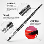 Nicpro 15PCS Watercolor Paint Brush Set, Professional Watercolor Paint Brushes, Soft Synthetic Fine Squirrel Hair, Round, Flat, Dagger, Wash for Adult, Artist, Water Color, Gouache - with Holder & Bag