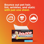 Bounce Pet Hair and Lint Guard Mega Dryer Sheets with 3X Pet Hair Fighters, Fresh Scent, 130 Count EasyOptionXY LLC