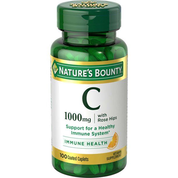 Nature's Bounty Vitamin C + Rose Hips; 1000 mg; 100 Coated Caplets