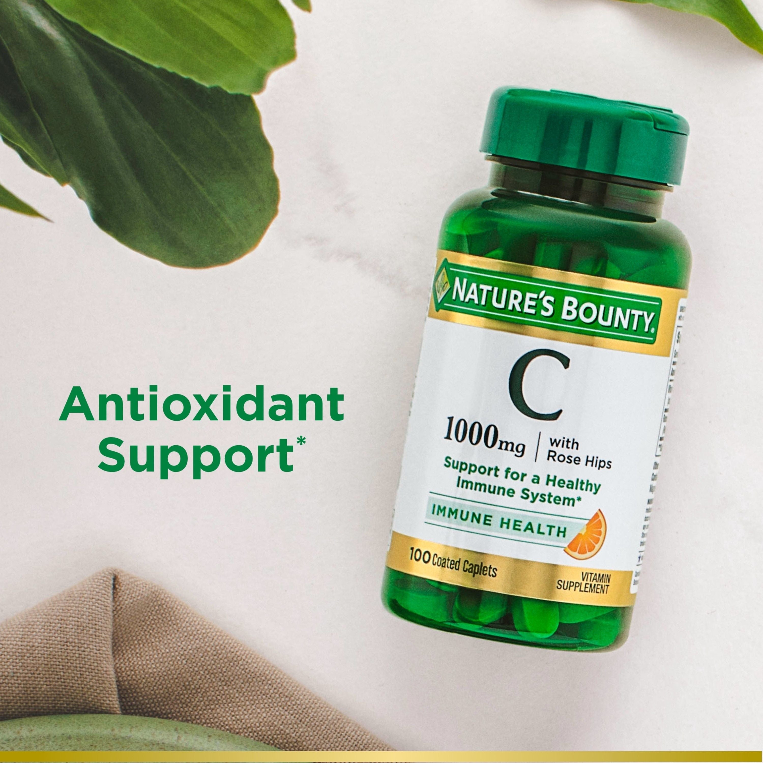 Nature's Bounty Vitamin C + Rose Hips; 1000 mg; 100 Coated Caplets