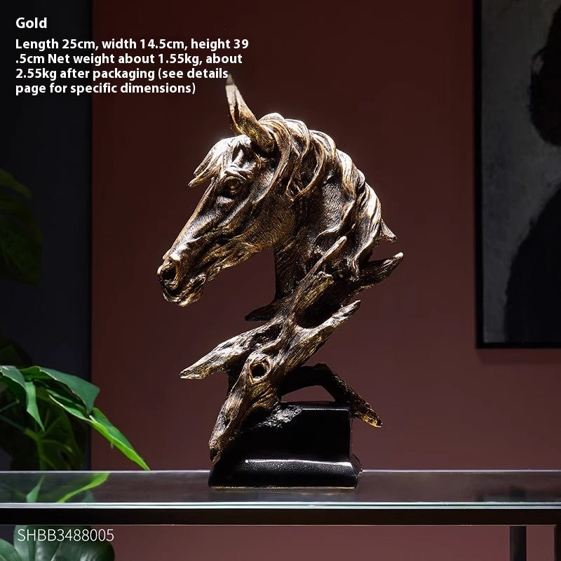 Horse Head Decoration Light Luxury High-end Crystal Crafts Wine Cabinet Decorations Lootquake LLC