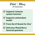 Nature's Bounty Zinc Immune Support Gummies; 30 mg; 70 Count