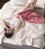 Fleece Blankets And Throws Thick Warm Winter Blankets Home Super Soft Duvet Luxury Solid Blankets On Twin Bedding Pi-Mart